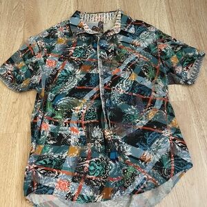 Robert Graham Vibrant Plaid and Paisley Men's Shirt